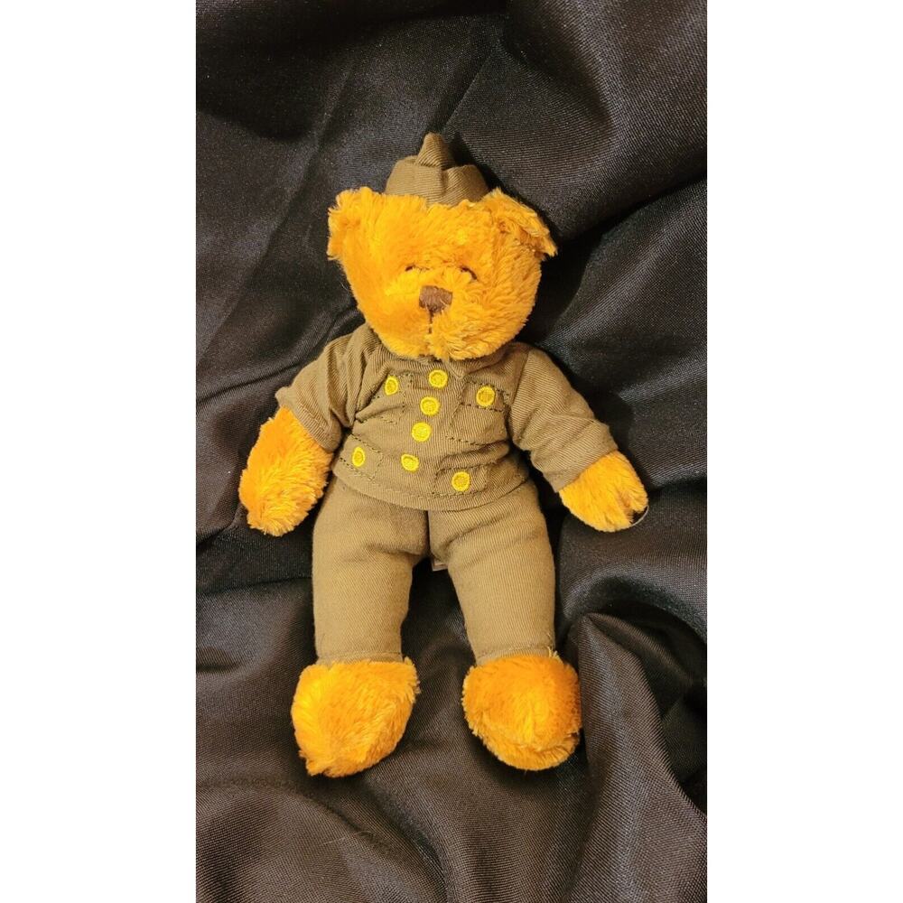 PLUSHLAND SOLDIER TEDDY ARMY BEAR MARCH OF DIMES STUFFED TOY military veteran